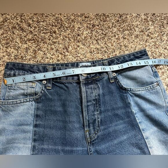 BDG Jessye Women’s Two-Tone Light & Dark Wash Straight Leg Jeans Size 28 - Picture 11 of 14